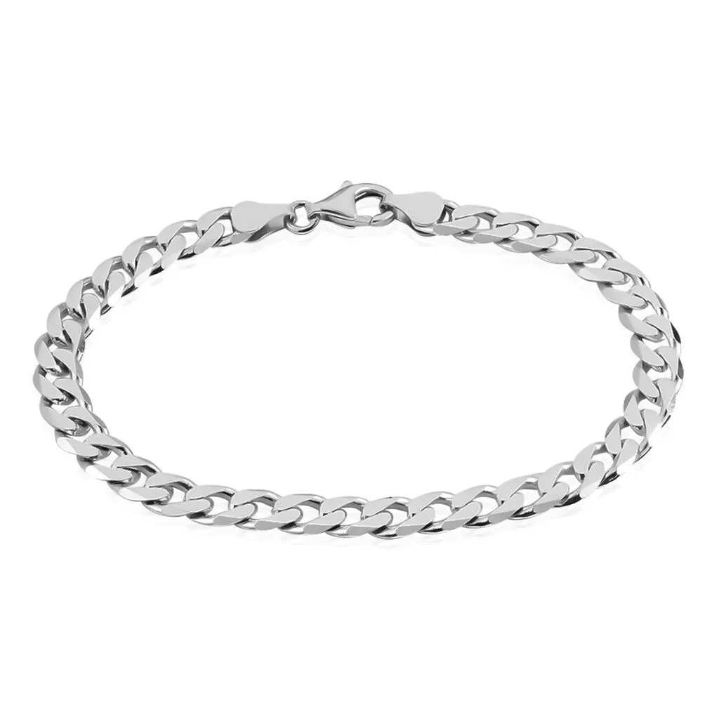 Histoire D'Or Bracelet Casper Maille Gourmette Argent Blanc