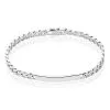 Histoire D'Or Bracelet Identité Clementine Maille Gourmette Argent Gris