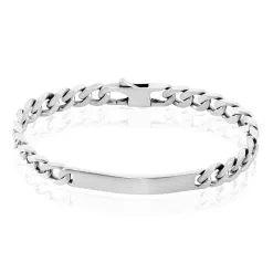 Histoire D'Or Bracelet Identité Casper Maille Gourmette Argent Blanc