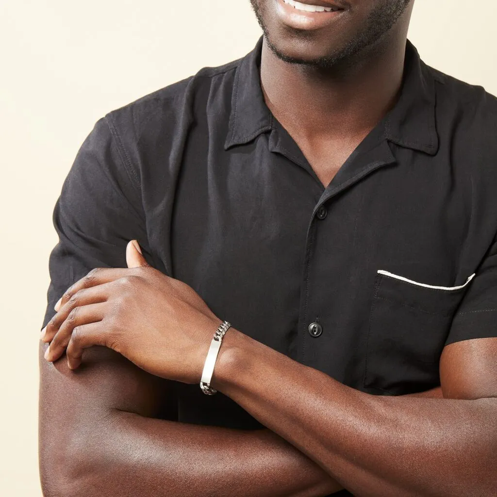 Histoire D'Or Bracelet Identité Casper Argent Gris – Image 6