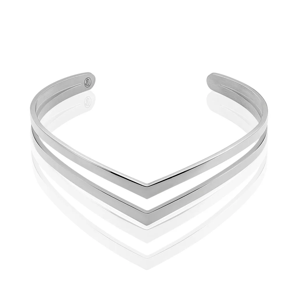 Histoire D'Or Bracelet Jonc Wilna Acier Blanc