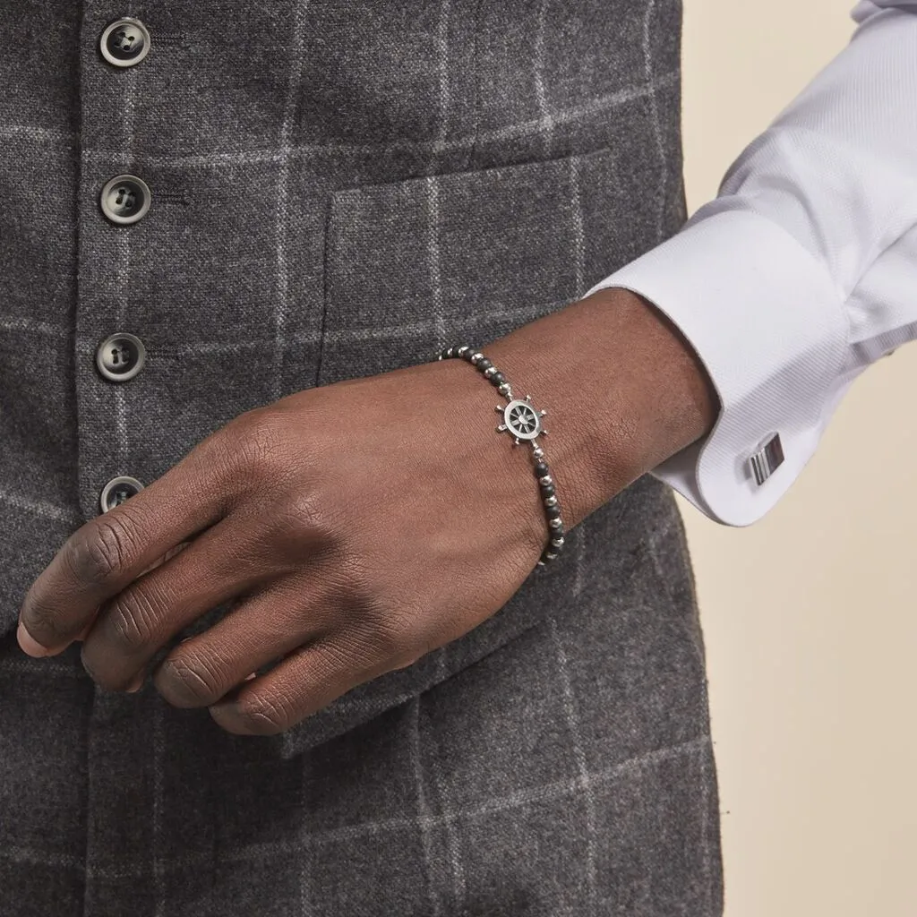 Histoire D'Or Bracelet Arsenius Acier Blanc Onyx – Image 3