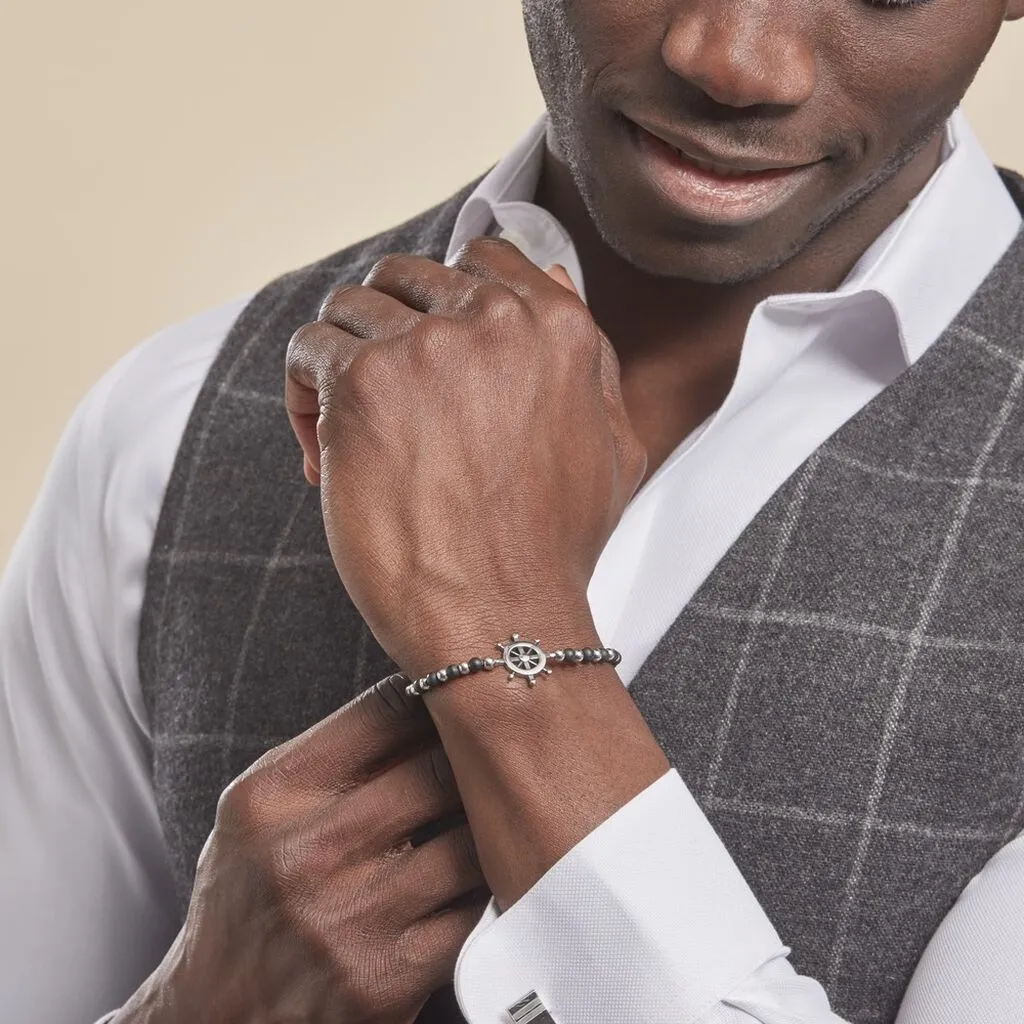 Histoire D'Or Bracelet Arsenius Acier Blanc Onyx – Image 4