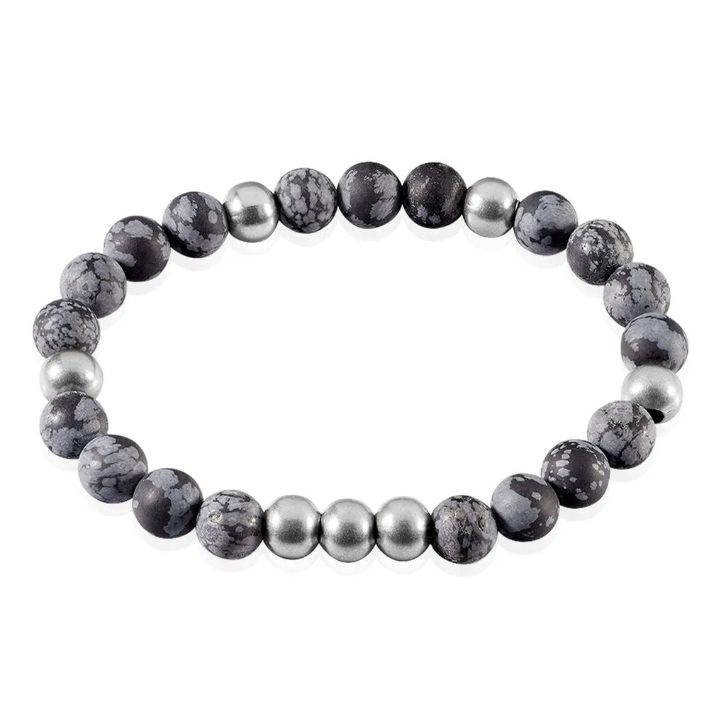 Histoire D'Or Bracelet Adonis Acier Blanc Pierre De Synthese