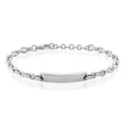 Histoire D'Or Bracelet Identite Acier Blanc Daryl