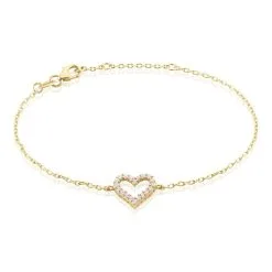 Histoire D'Or Bracelet Plaqué Or Jaune Fae Oxydes De Zirconium