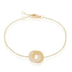 Histoire D'Or Bracelet Caitriona Plaqué Or Jaune Oxyde De Zirconium