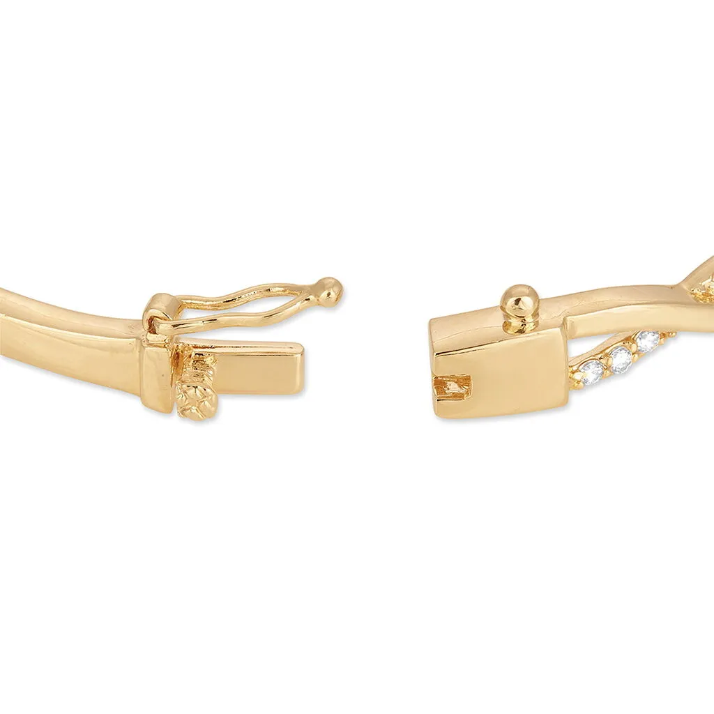 Histoire D'Or Bracelet Jonc Imae Plaqué Or Jaune Oxyde De Zirconium – Image 2