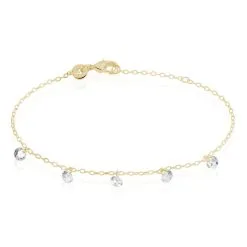 Histoire D'Or Bracelet Myosothis Plaqué Or Oxydes De Zirconium