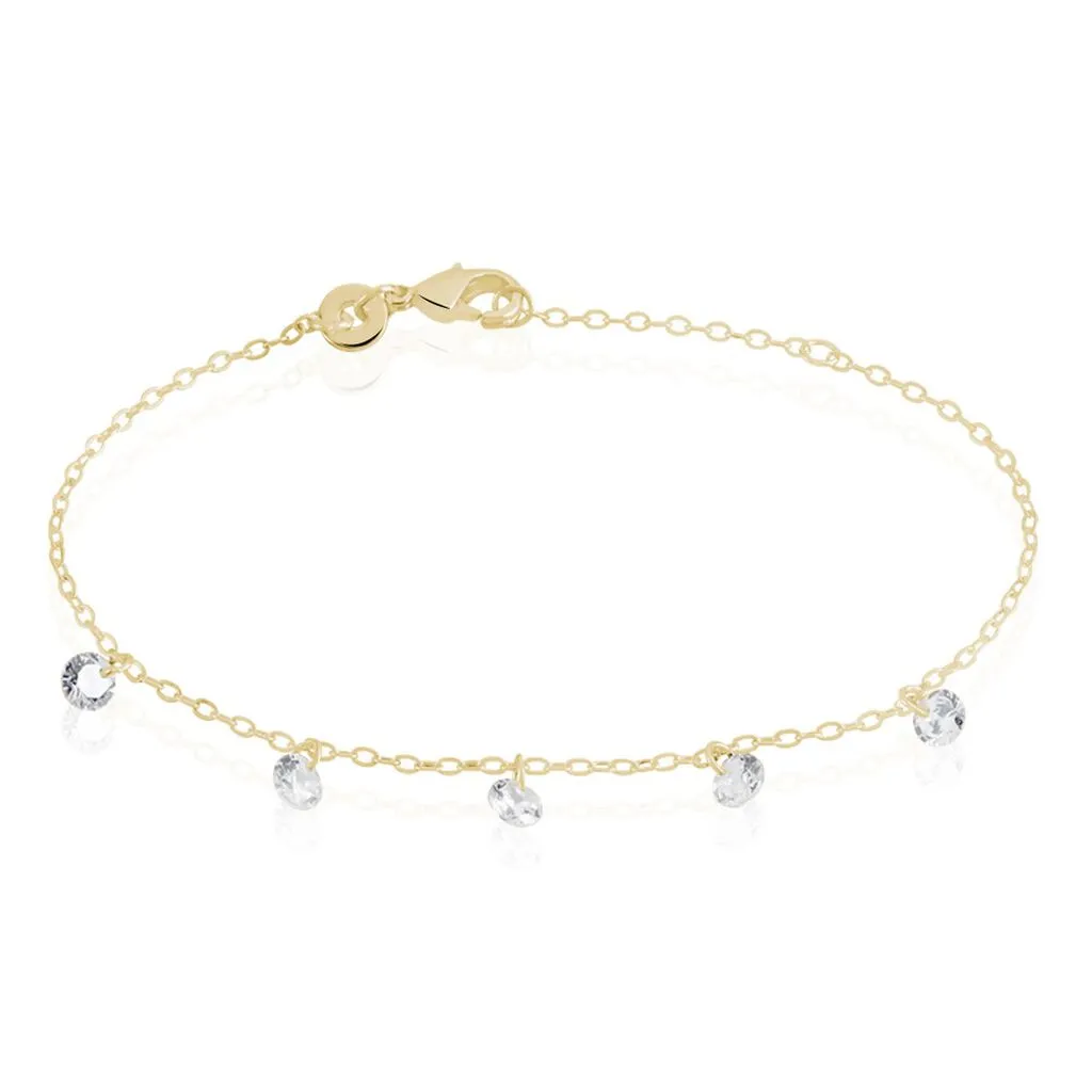 Histoire D'Or Bracelet Myosothis Plaqué Or Oxydes De Zirconium