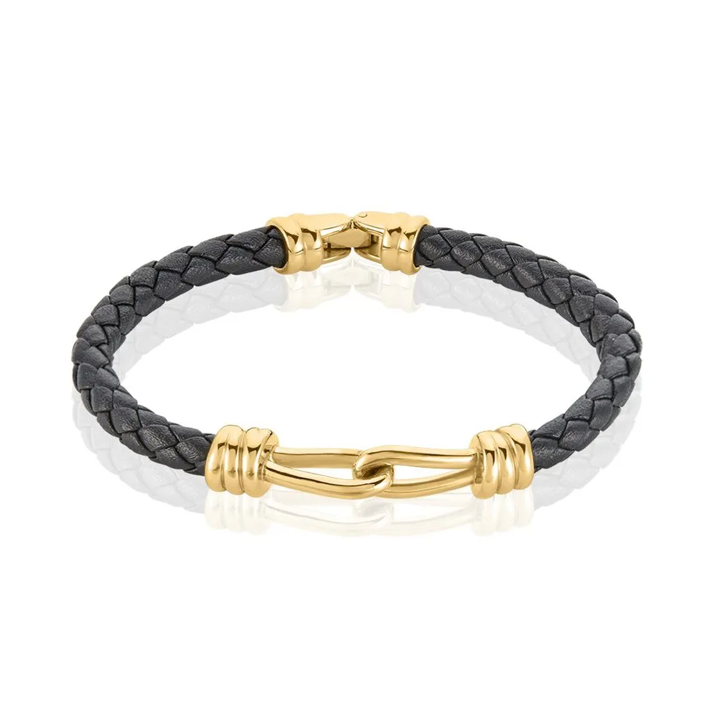 Histoire D'Or Bracelet Plaqué Or Rodolf Cuir