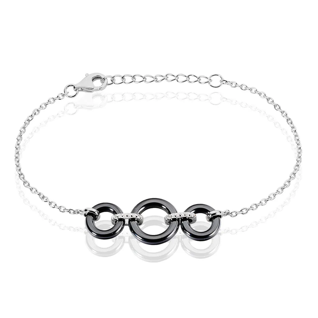 Histoire D'Or Bracelet Argent Blanc Céramique Et Oxyde De Zirconium