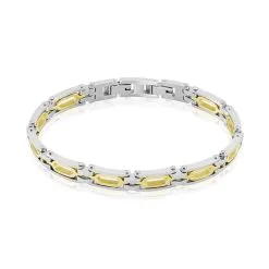 Bracelet Jourdan Wild Acier Blanc Et Jaune